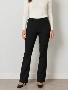 White House Black Market The Slim Flare Pants NWT Size 8 Short Black Career